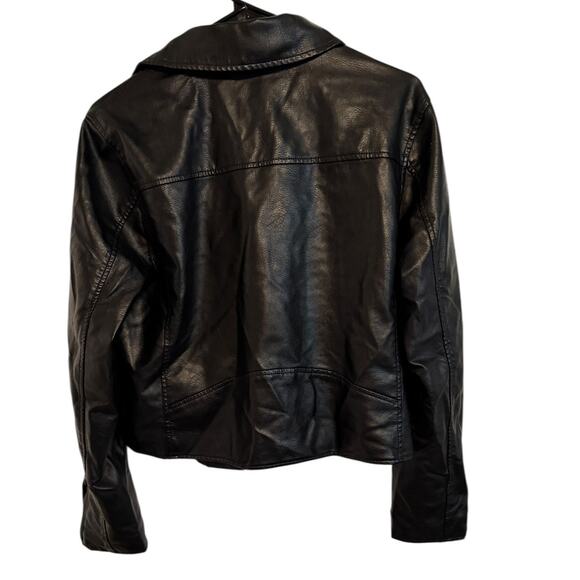 ANTHROPOLOGIE The Saige Faux Leather Motorcycle Jacket MEDIUM - Picture 4 of 13